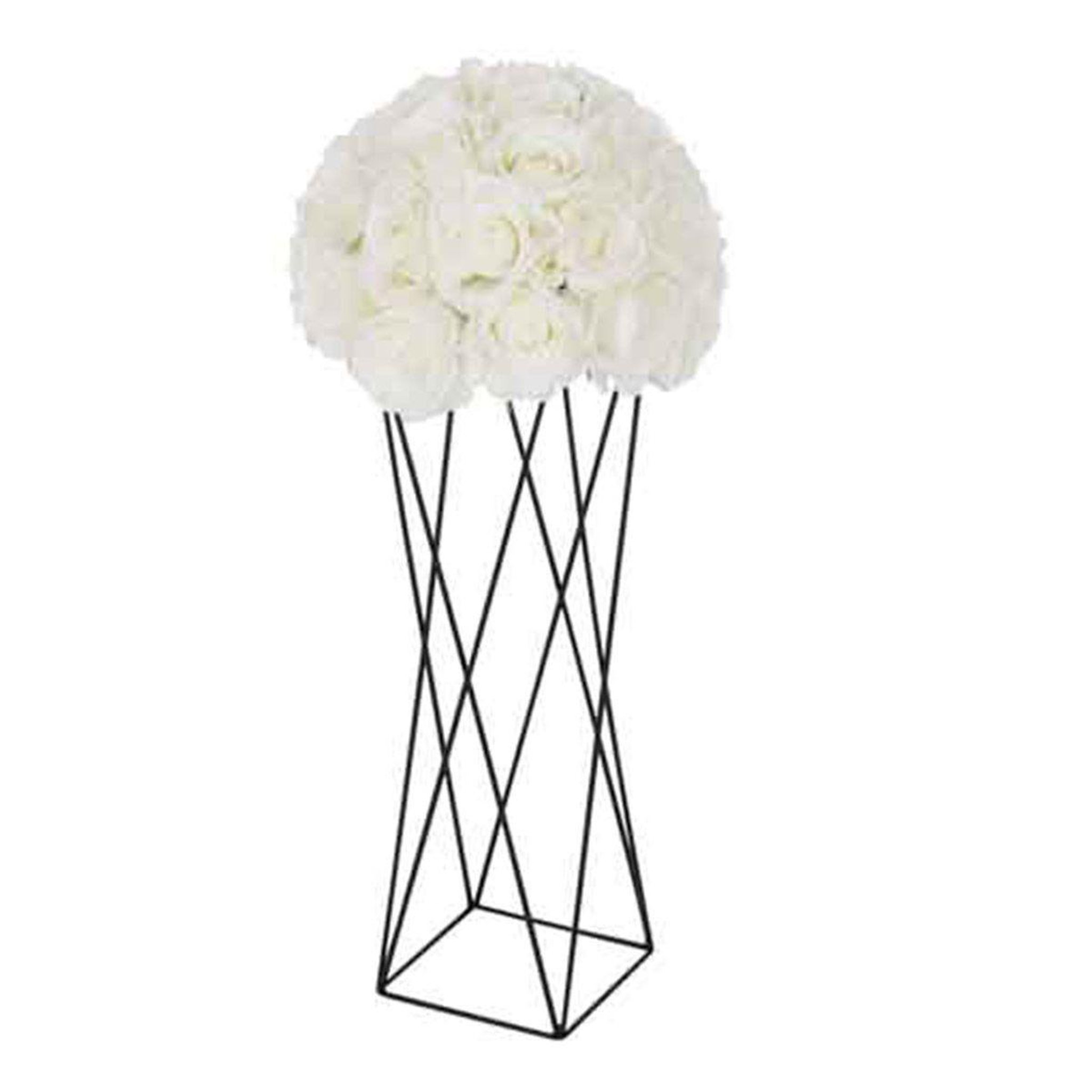 Voir la diapositive 2 : J-LINE Cache-Pot en Métal  Support Croix  55cm Noir