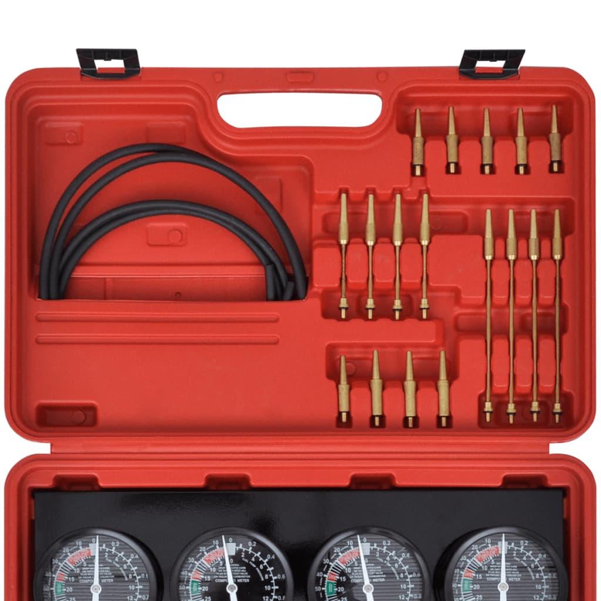 Voir la diapositive 4 : VIDAXL Kit d'outils de jauges de synchroniseur de vide de carburateur