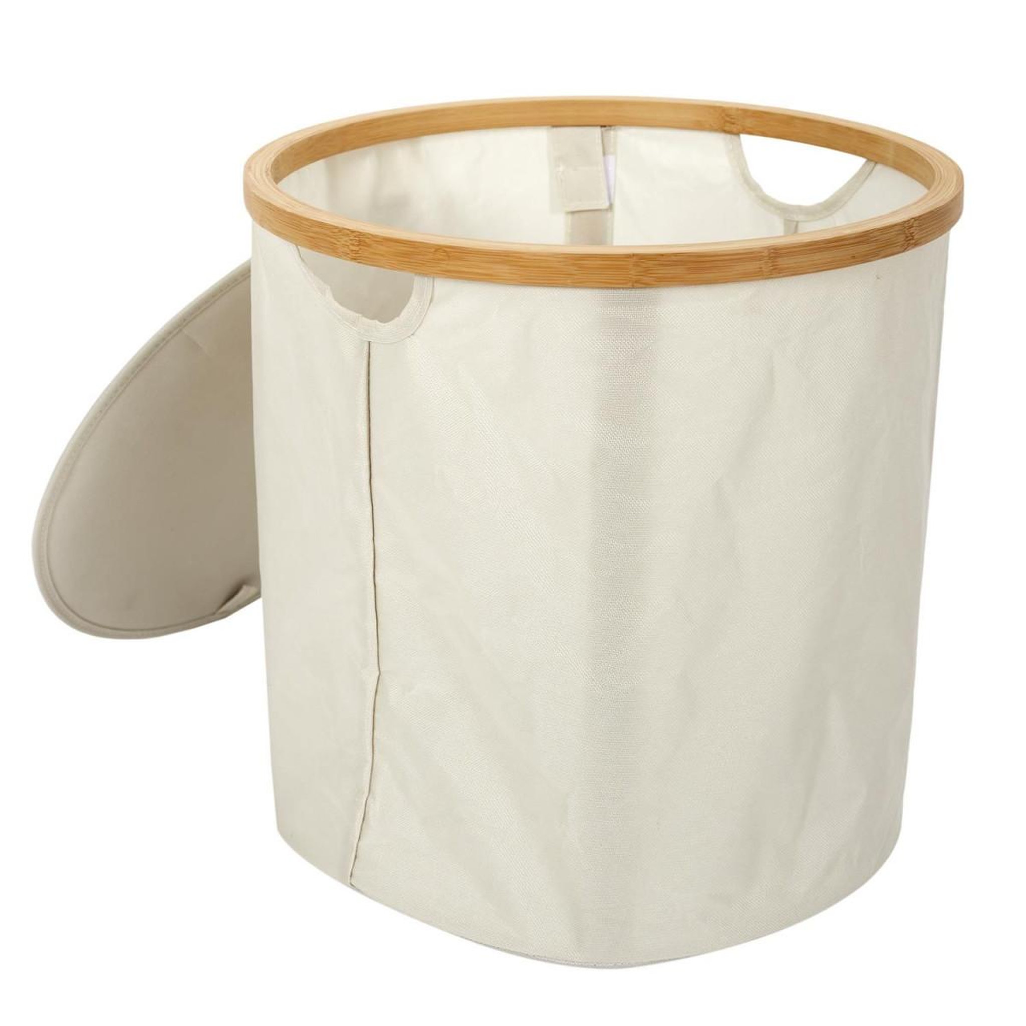 Voir la diapositive 3 : The Home Deco Factory Panier de rangement rond  cerclage  38cm beige