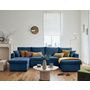 Voir la diapositive 1 : BEST MOBILIER Cyrus - canapé panoramique en u - 7 places - convertible avec coffre - en velours côtelé