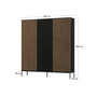 Voir la diapositive 6 : BEST MOBILIER Savanna - armoire - effet bois et noir - 185x180 cm