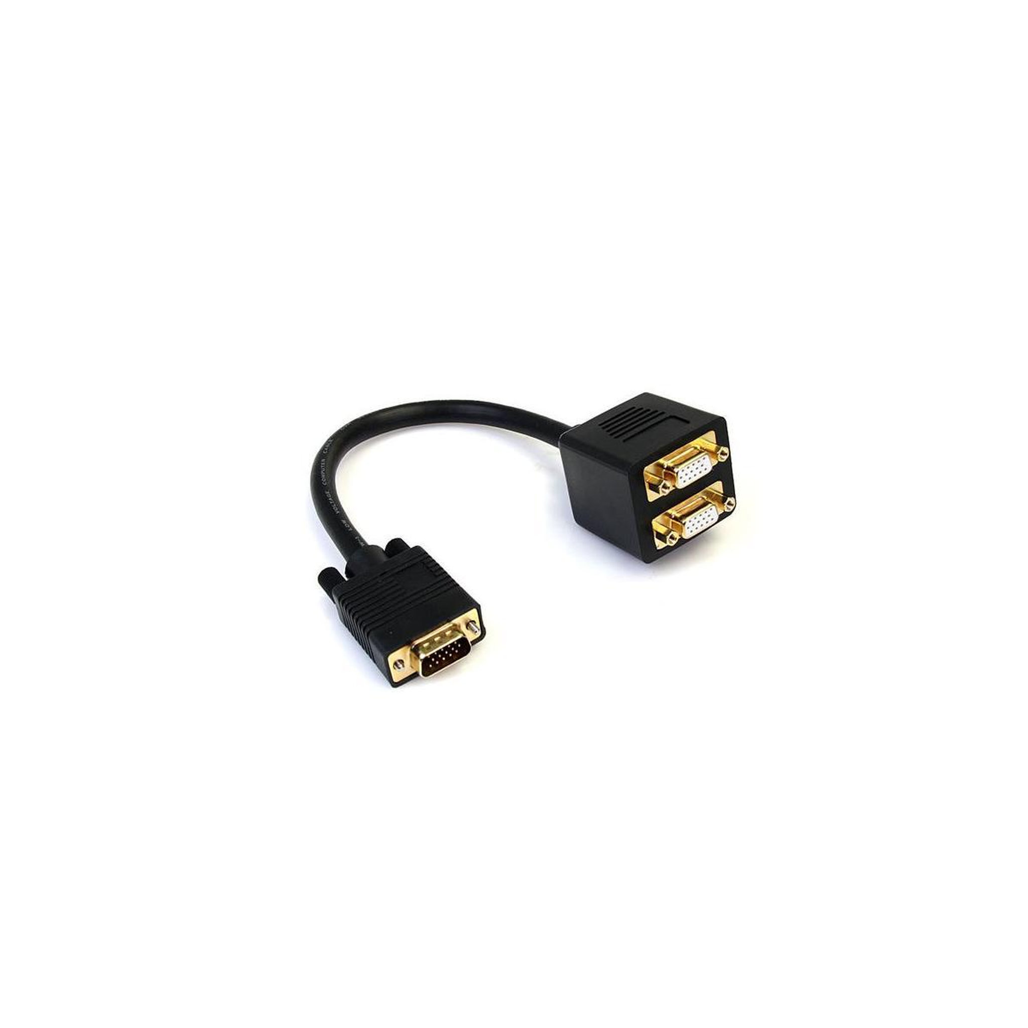 Voir la diapositive 2 : Startech Startech.com câble répartiteur vidéo vga de 30cm - 1x vga (mâle) vers 2x vga (femelle) - noir