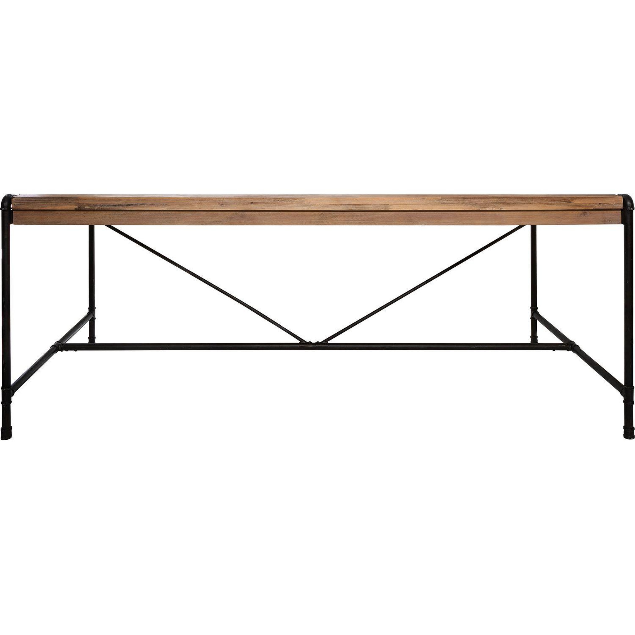 Voir la diapositive 2 : ATMOSPHERA Table à manger design bois et métal industriel siam - l. 200 x h. 77 cm - noir