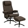 Voir la diapositive 1 : TOILINUX Fauteuil Hailey avec accoudoirs et repose pieds - Taupe