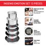 Voir la diapositive 2 : TEFAL Batterie de cuisine Ingenio Emotion 13pcs