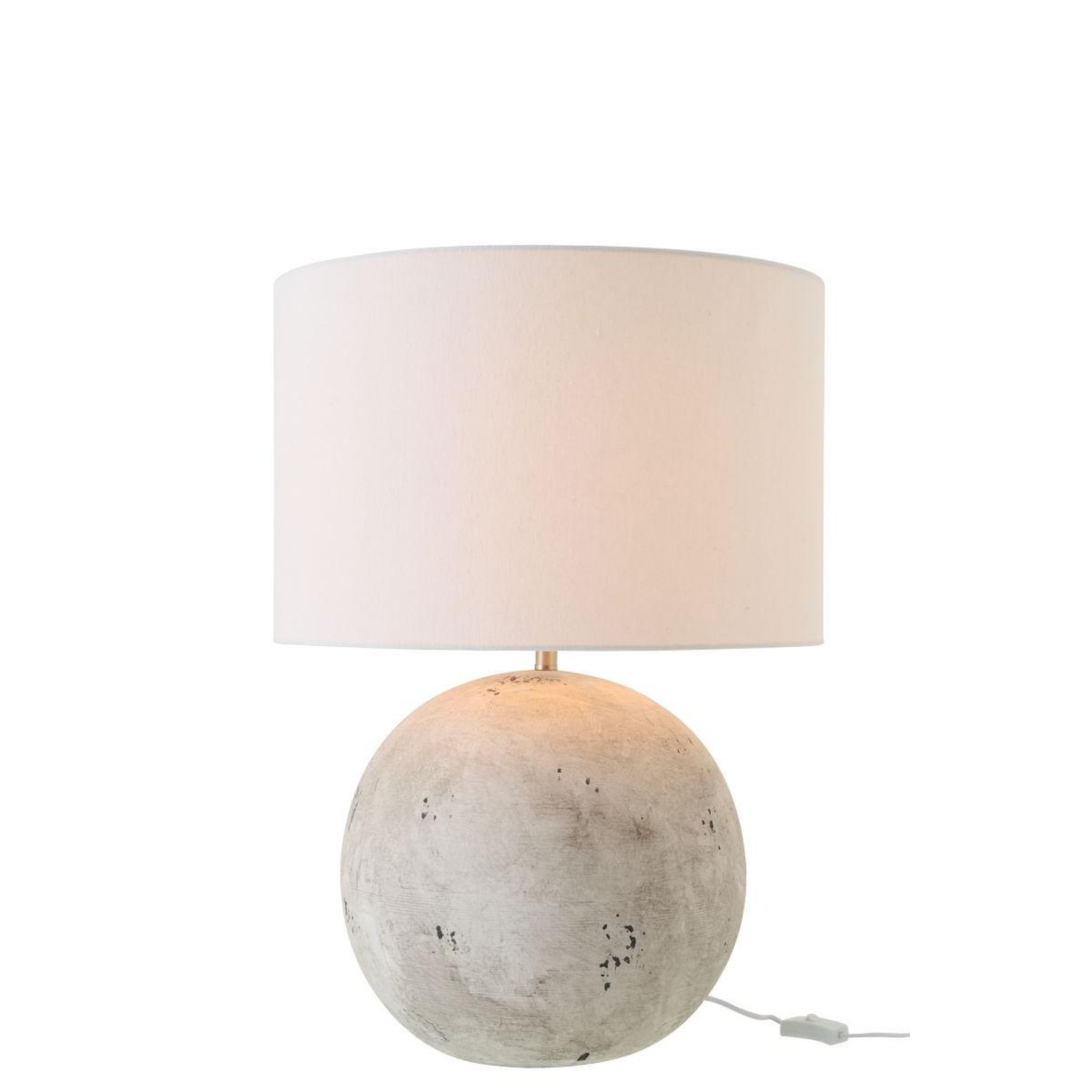 Voir la diapositive 2 : J-LINE Lampe à poser en céramique  balle  62cm gris