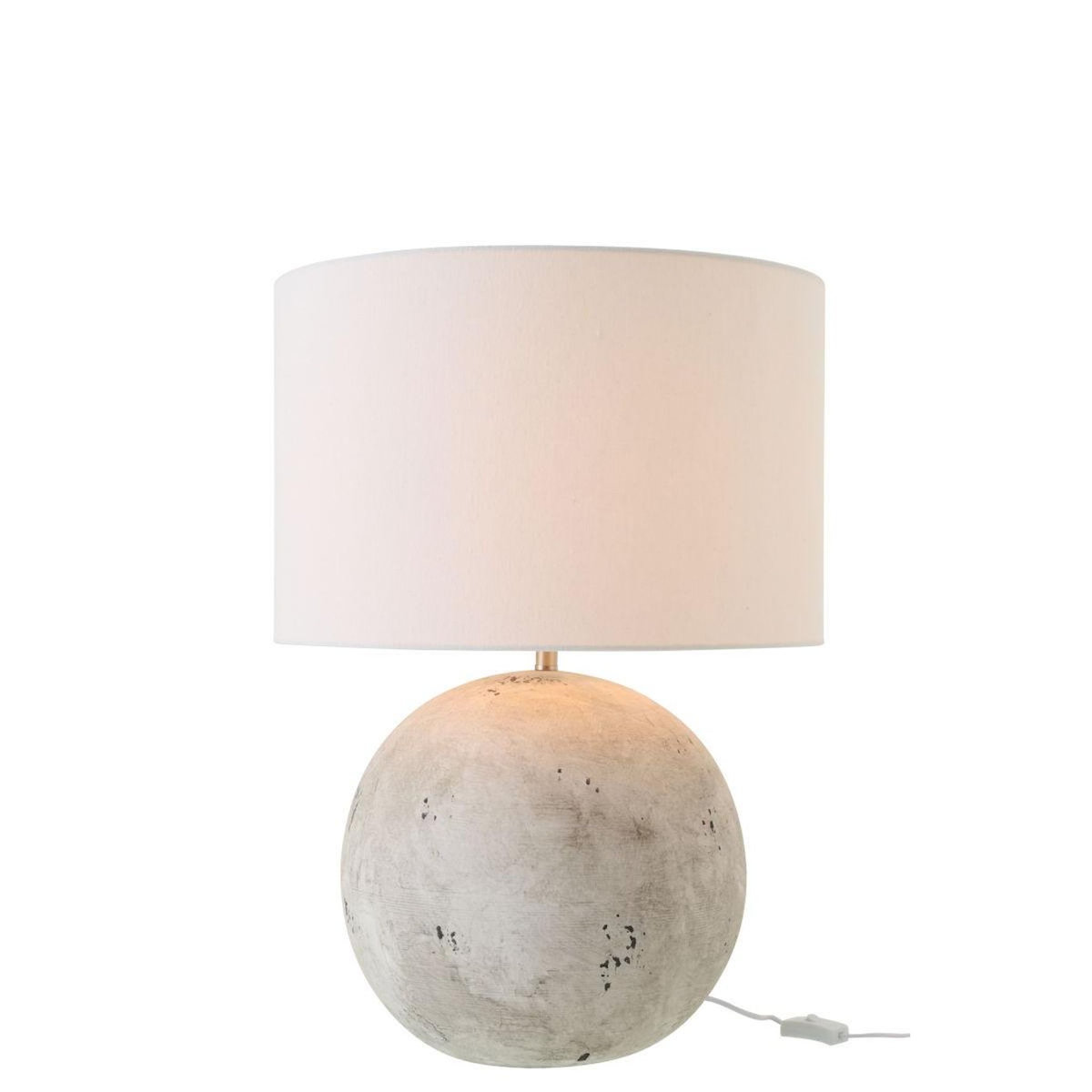 Paris Prix Lampe à Poser en Céramique  Balle  62cm Gris