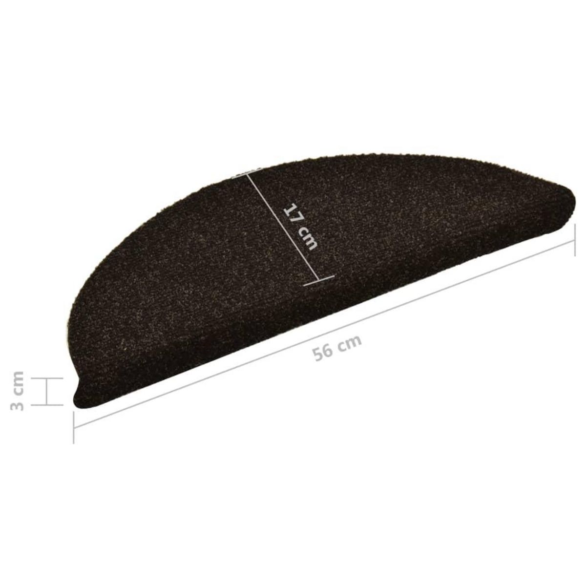 VIDAXL Tapis autoadhesifs de marches 10pcs Marron 56x17x3cm Aiguillete