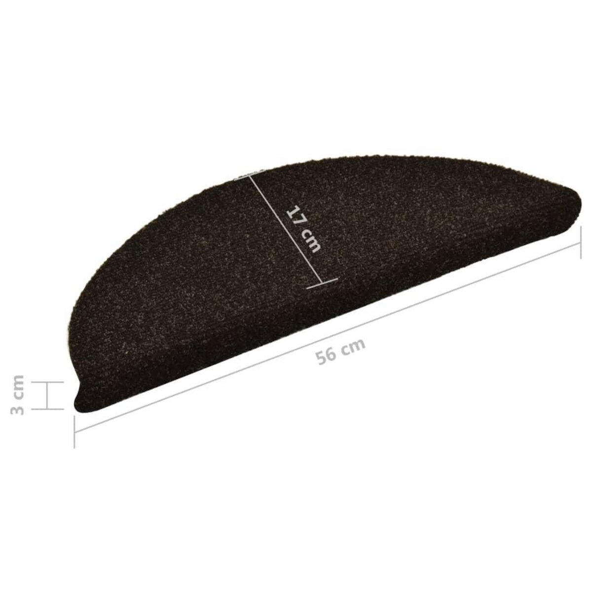 VIDAXL Tapis autoadhesifs de marches 10pcs Marron 56x17x3cm Aiguillete