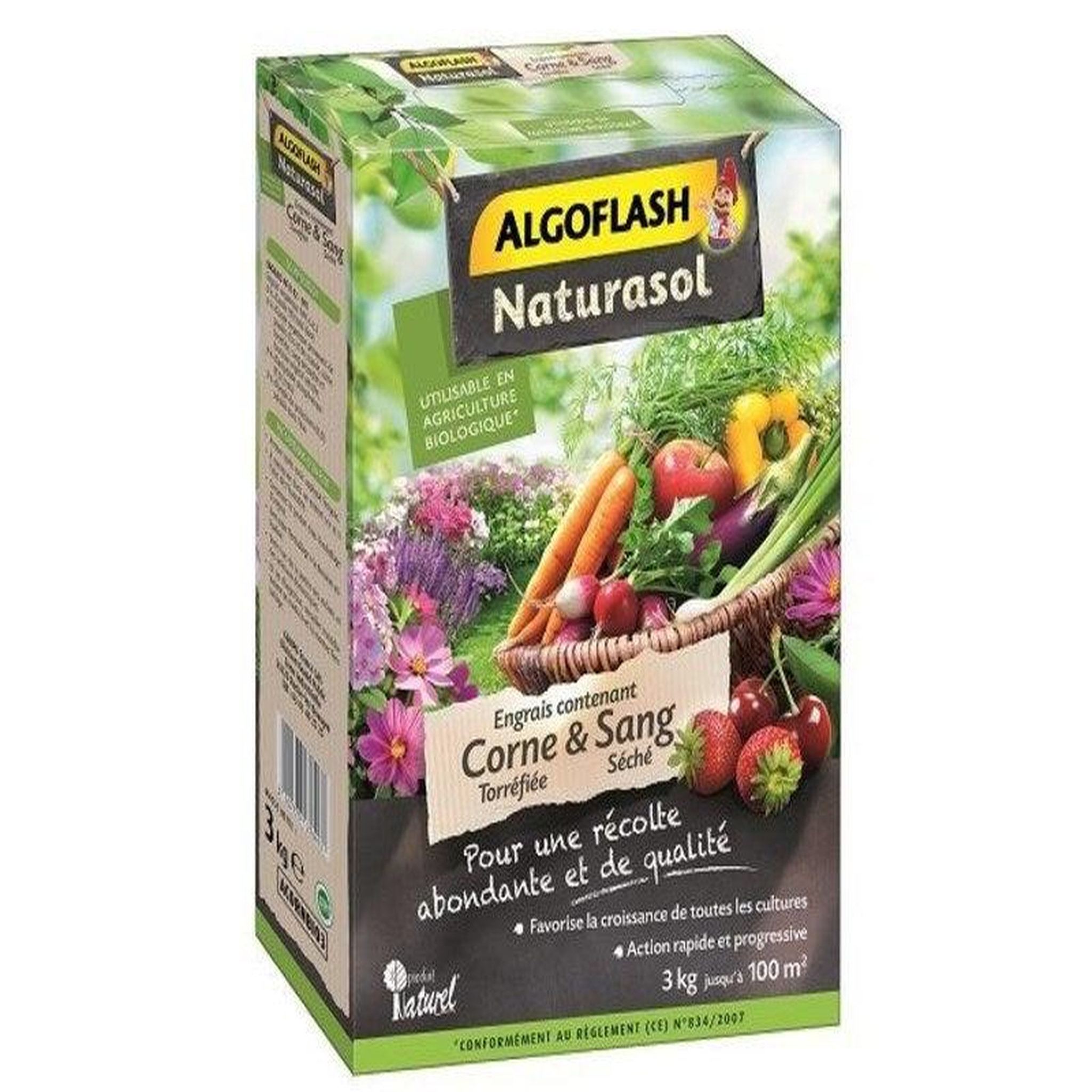 CENTRALE BRICO Engrais naturel potagers ALGOFLASH NATURASOL 3 kg 60 m²