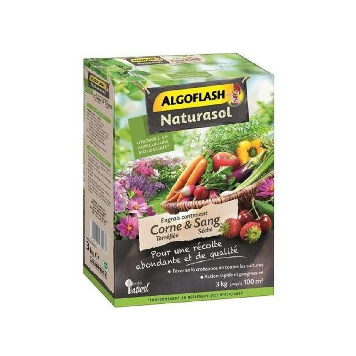 CENTRALE BRICO Engrais naturel potagers ALGOFLASH NATURASOL 3 kg 60 m²