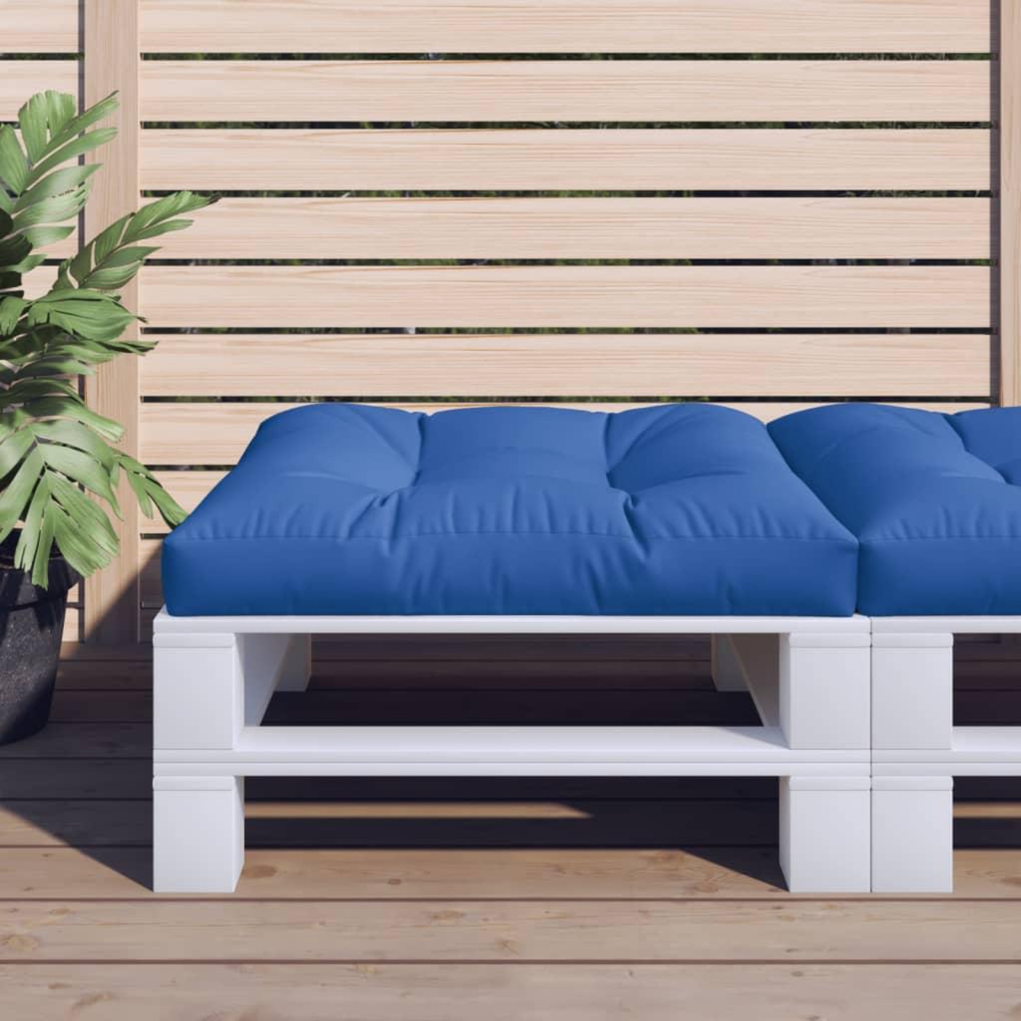 VIDAXL Coussin de palette bleu royal 80x80x12 cm tissu