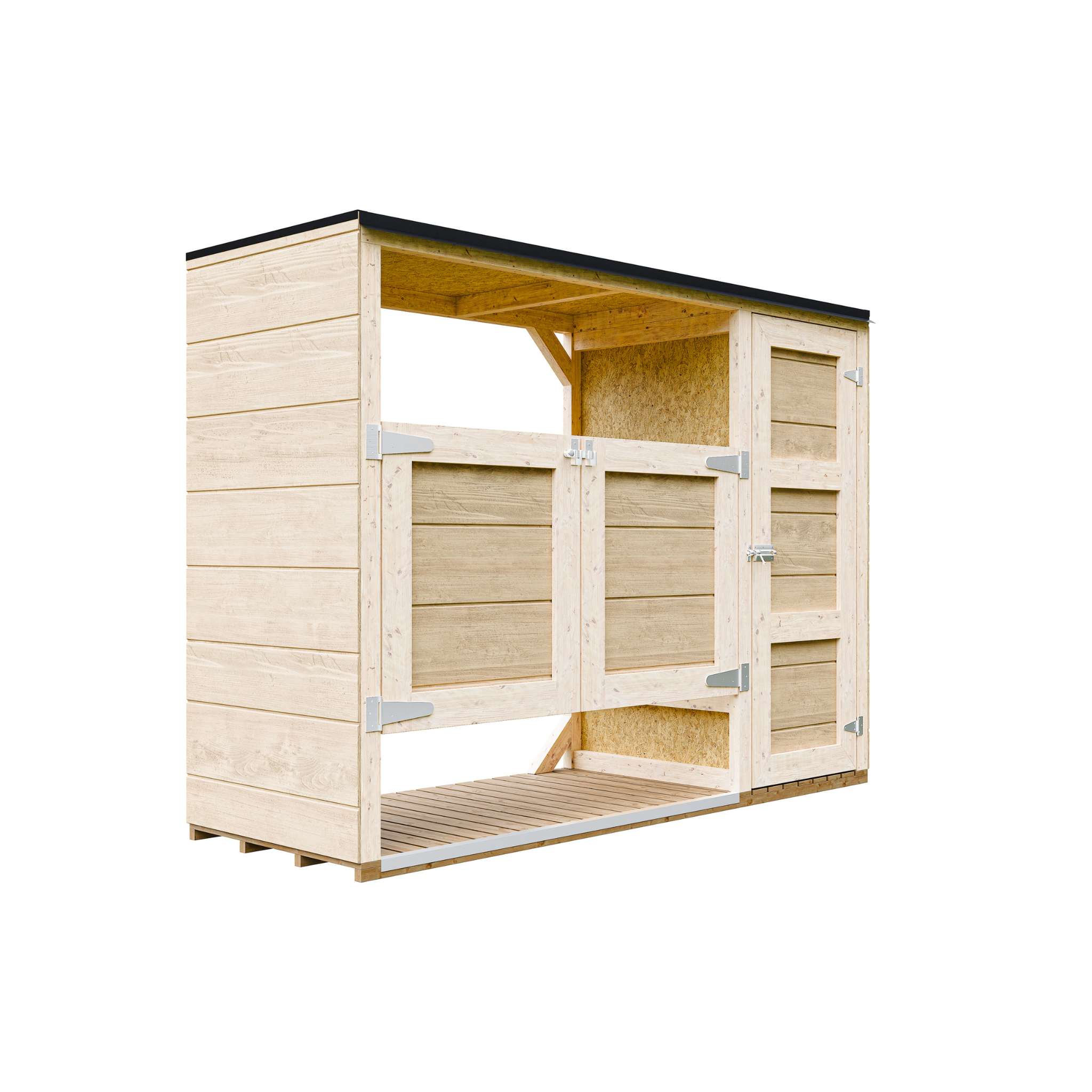 Voir la diapositive 2 : TIMBELA Abri de jardin pour poubelles, Cache poubelle extérieur 2x240L M981A