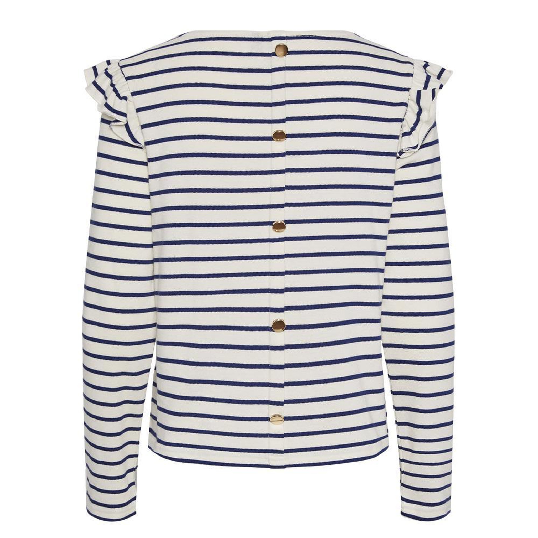 Voir la diapositive 2 : Pieces T-Shirt Rayure Marine/Blanc Femme Pieces Niana