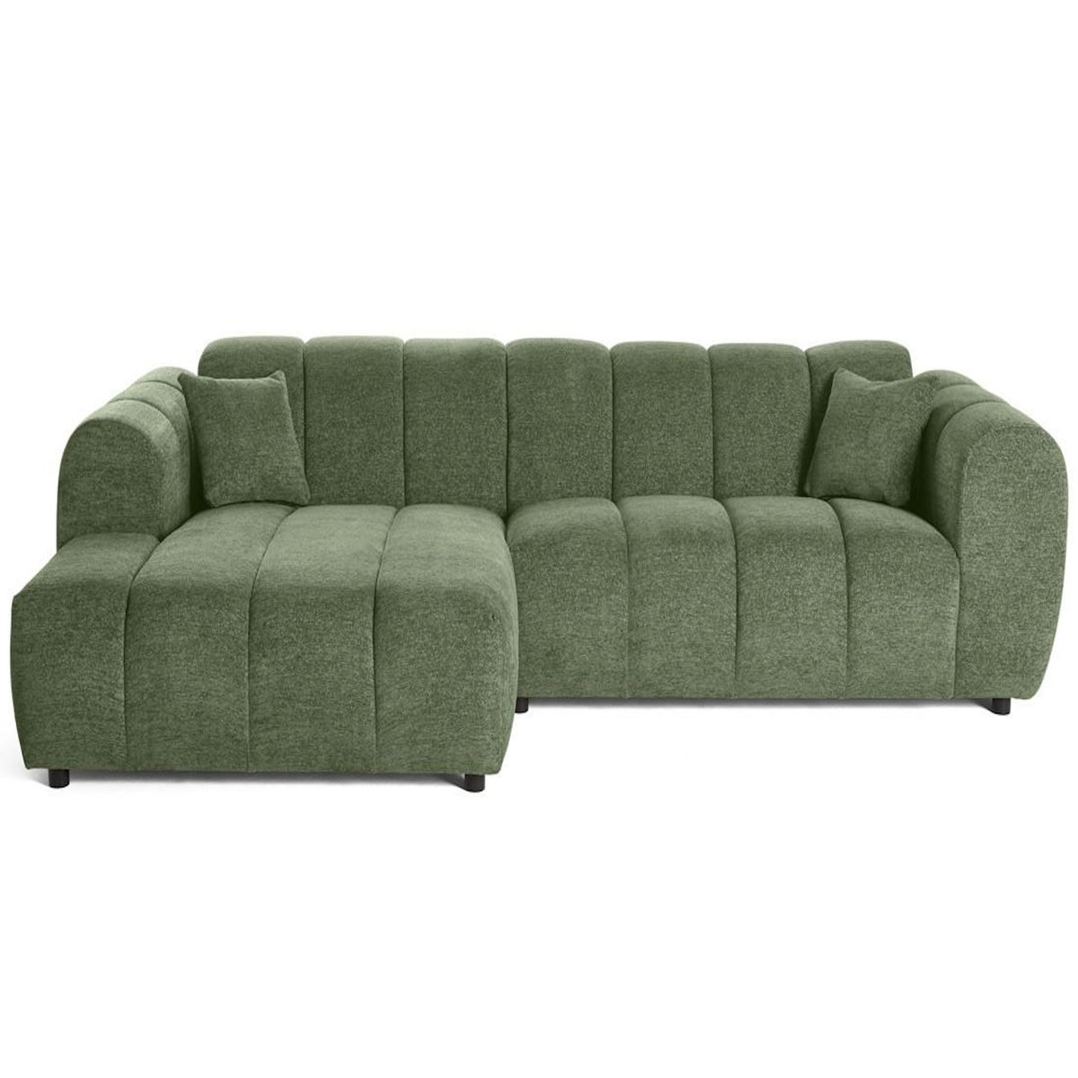 LISA DESIGN Curtis - canapé d'angle gauche 4 places en tissu texturé