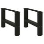 Voir la diapositive 2 : VIDAXL Pieds de table basse noir 2 pcs 50x(30-31) cm acier