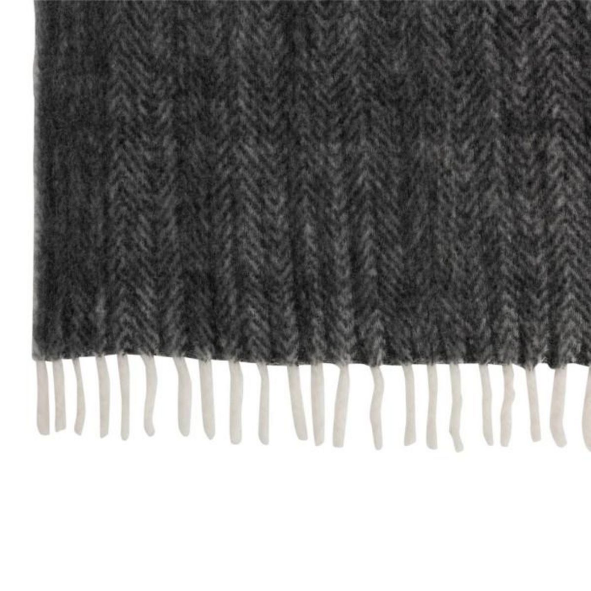 Paris Prix Plaid Déco  Bord  136x190cm Noir & Blanc