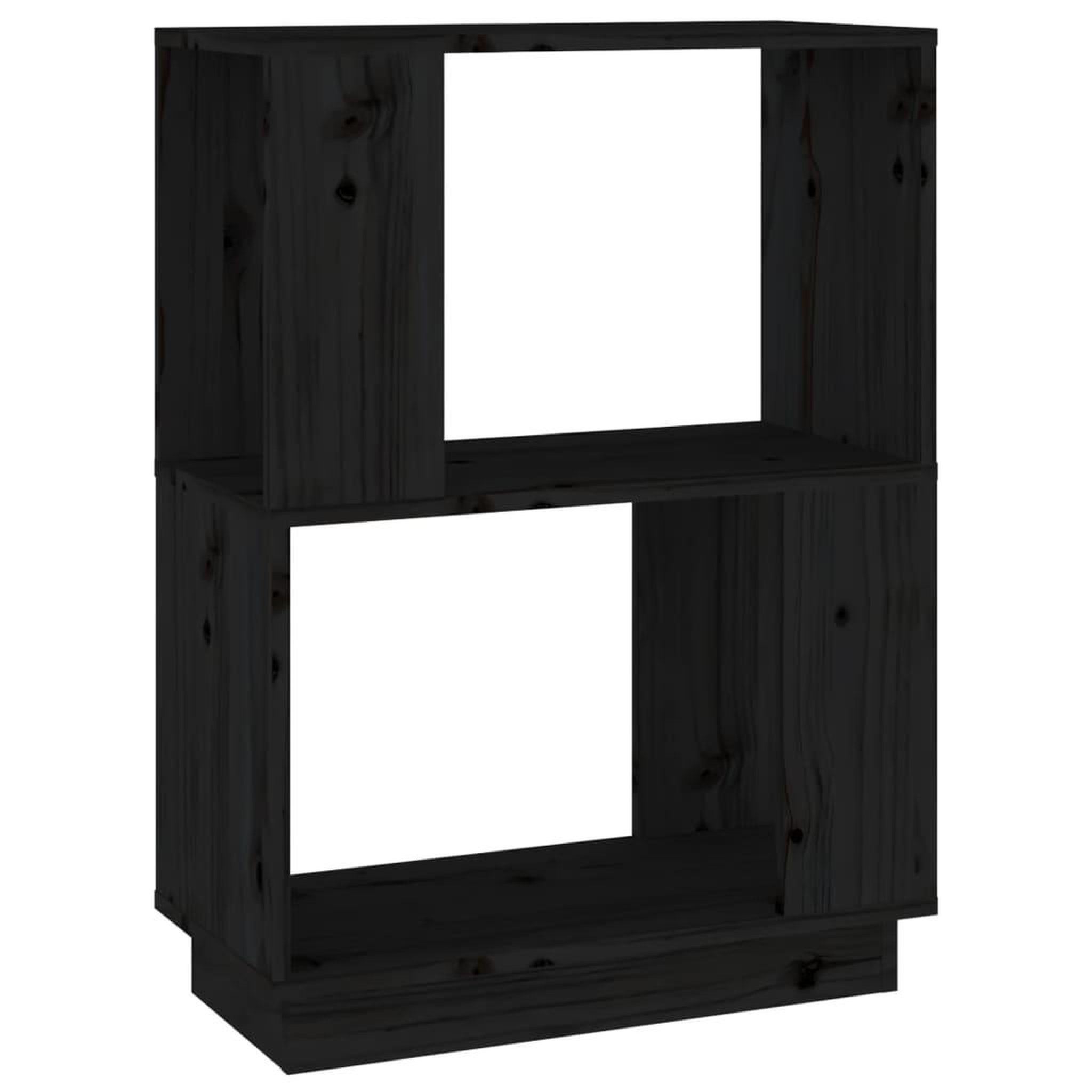 Voir la diapositive 2 : VIDAXL Bibliotheque/Separateur de piece Noir 51x25x70 cm Pin solide