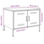 Voir la diapositive 6 : VIDAXL Table basse noir 68x50x50,5 cm acier