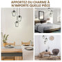 Voir la diapositive 5 : HOMCOM Lustre suspension style industriel 3 lampes 40 W 230 V hauteur réglable dim. 38L x 38l x 145H cm métal filaire noir