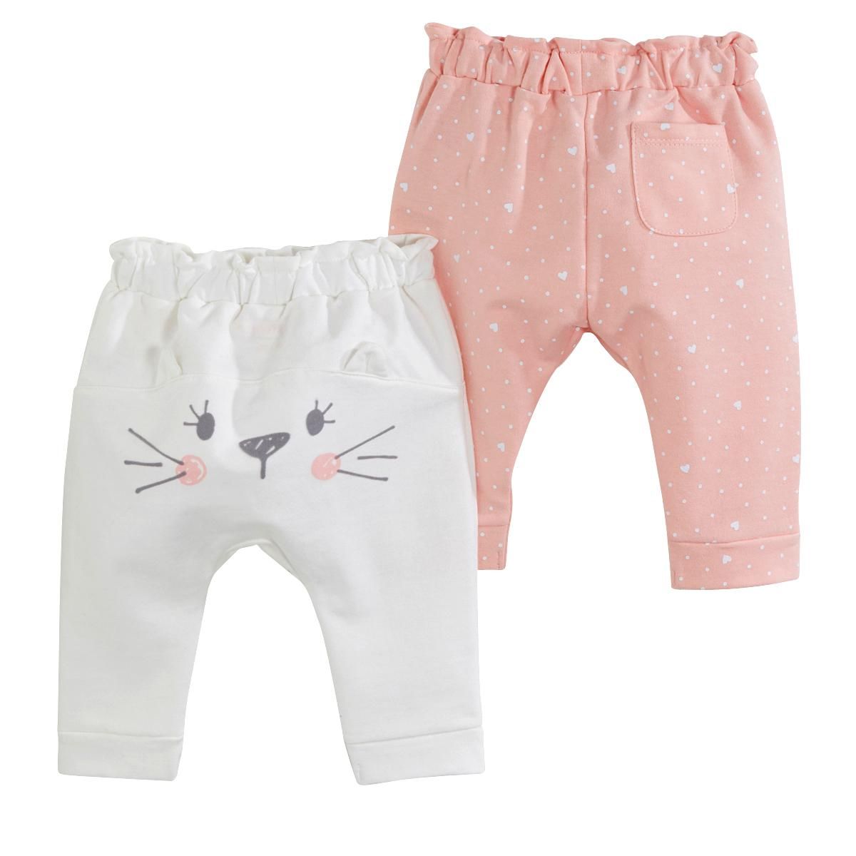 IN EXTENSO Lot de 2 pantalons bébé fille