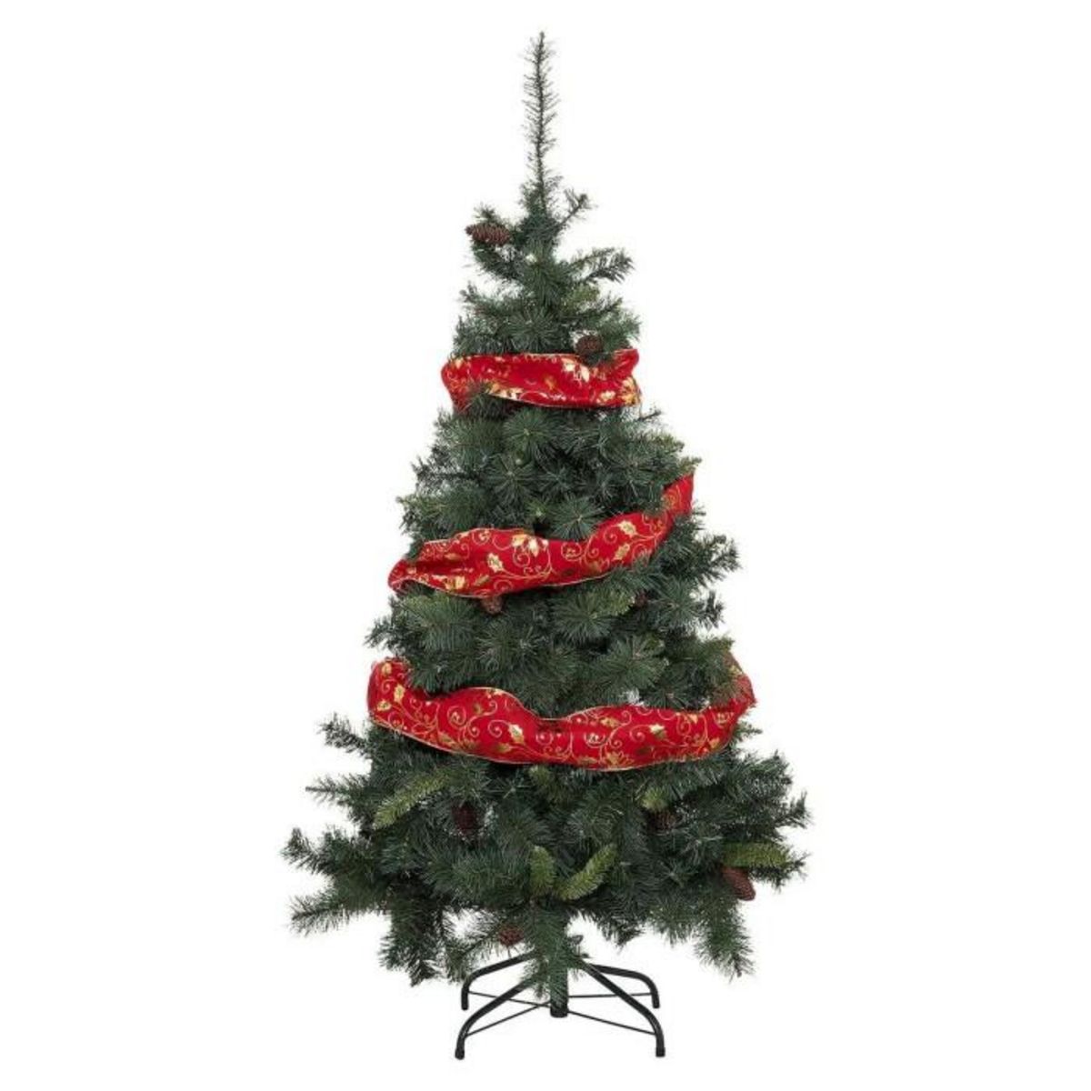 ATMOSPHERA Guirlande de Noël Ruban  Féérie Folk  12x500cm Rouge