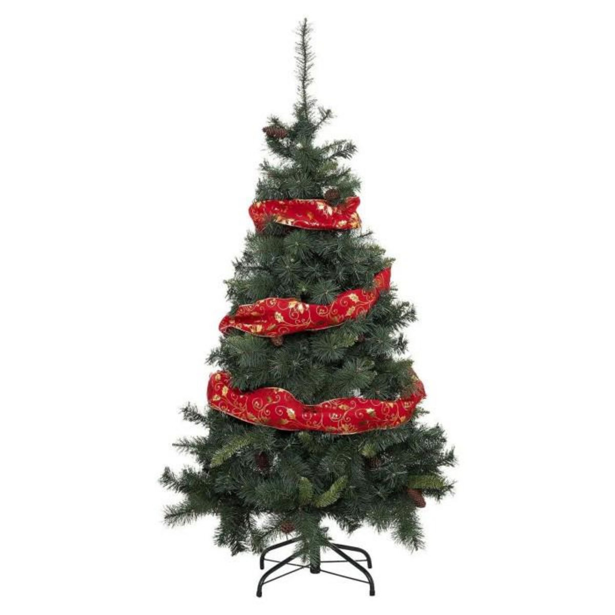 ATMOSPHERA Guirlande de Noël Ruban  Féérie Folk  12x500cm Rouge