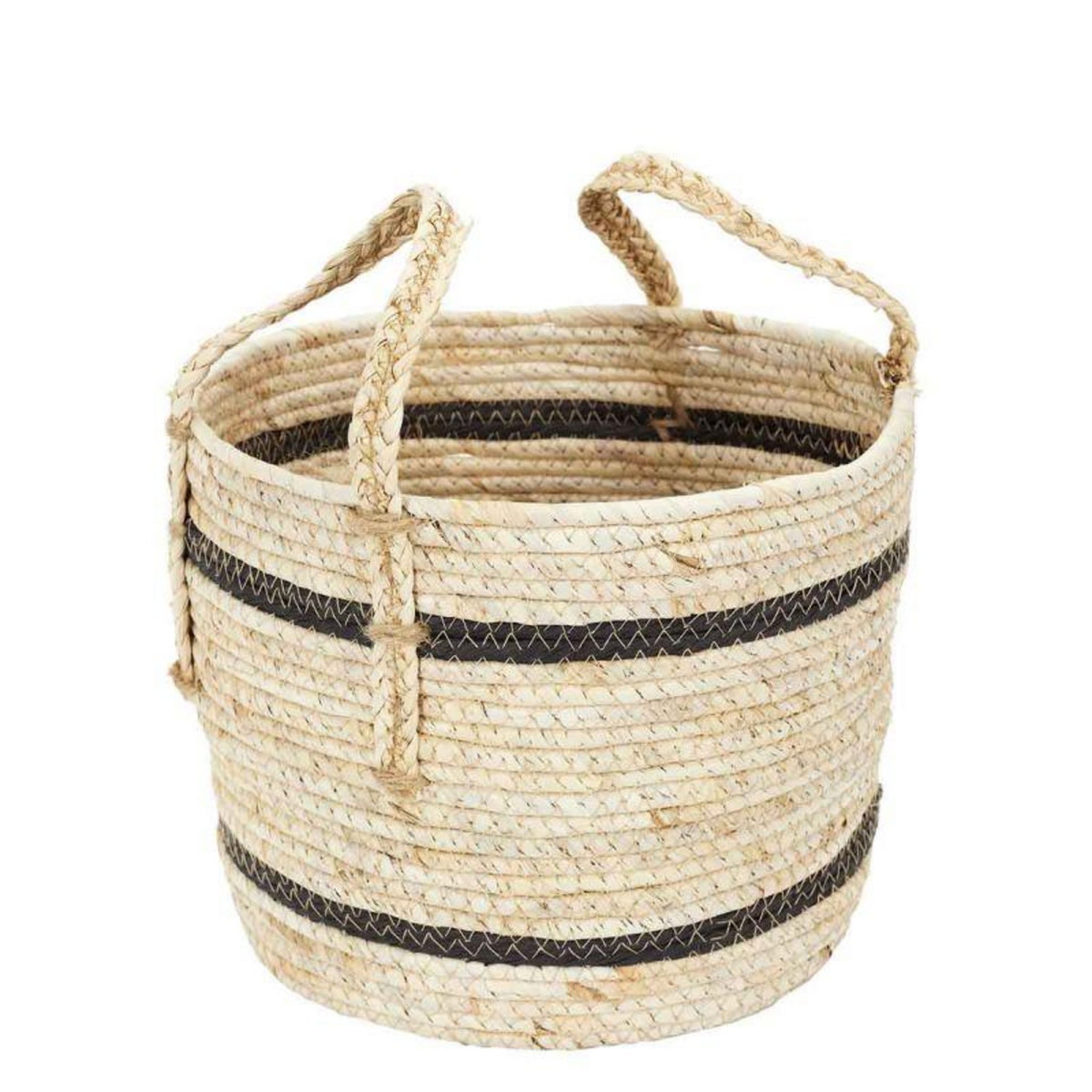 Paris Prix Lot de 3 Paniers de Rangement  Bicolore  36cm Beige