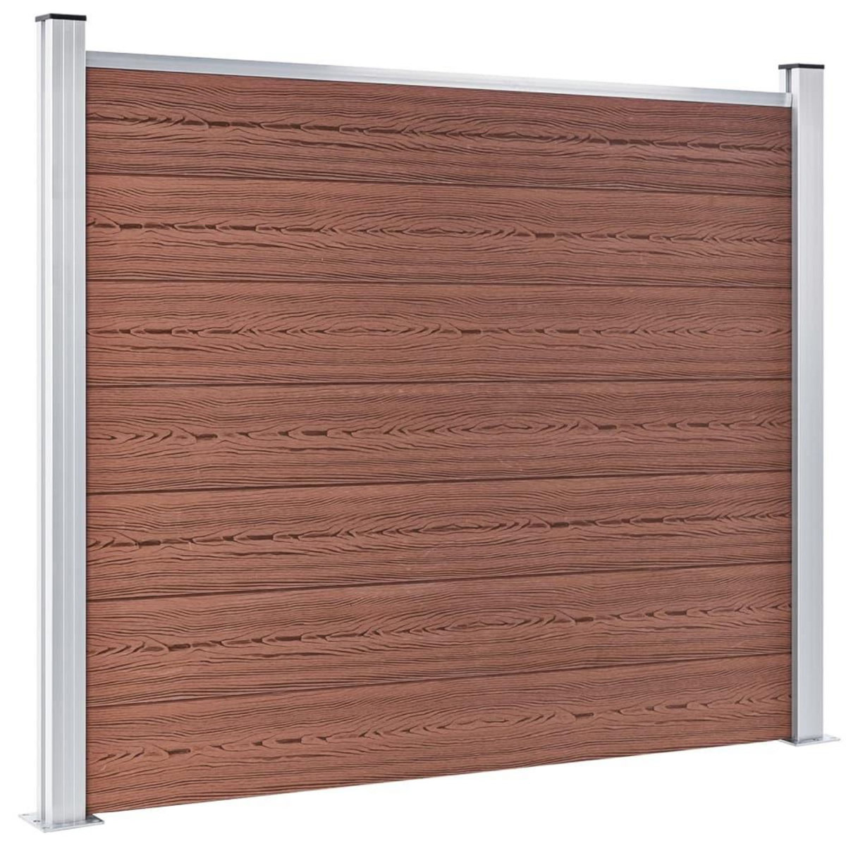 VIDAXL Ensemble de panneau de cloture WPC 699x146 cm Marron