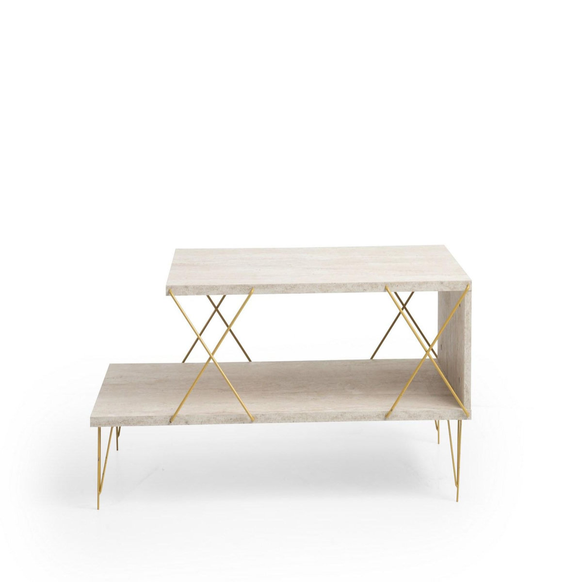 Habitat et Jardin Table basse en bois  Loire  - 100 x 50 x 40 cm - Beige