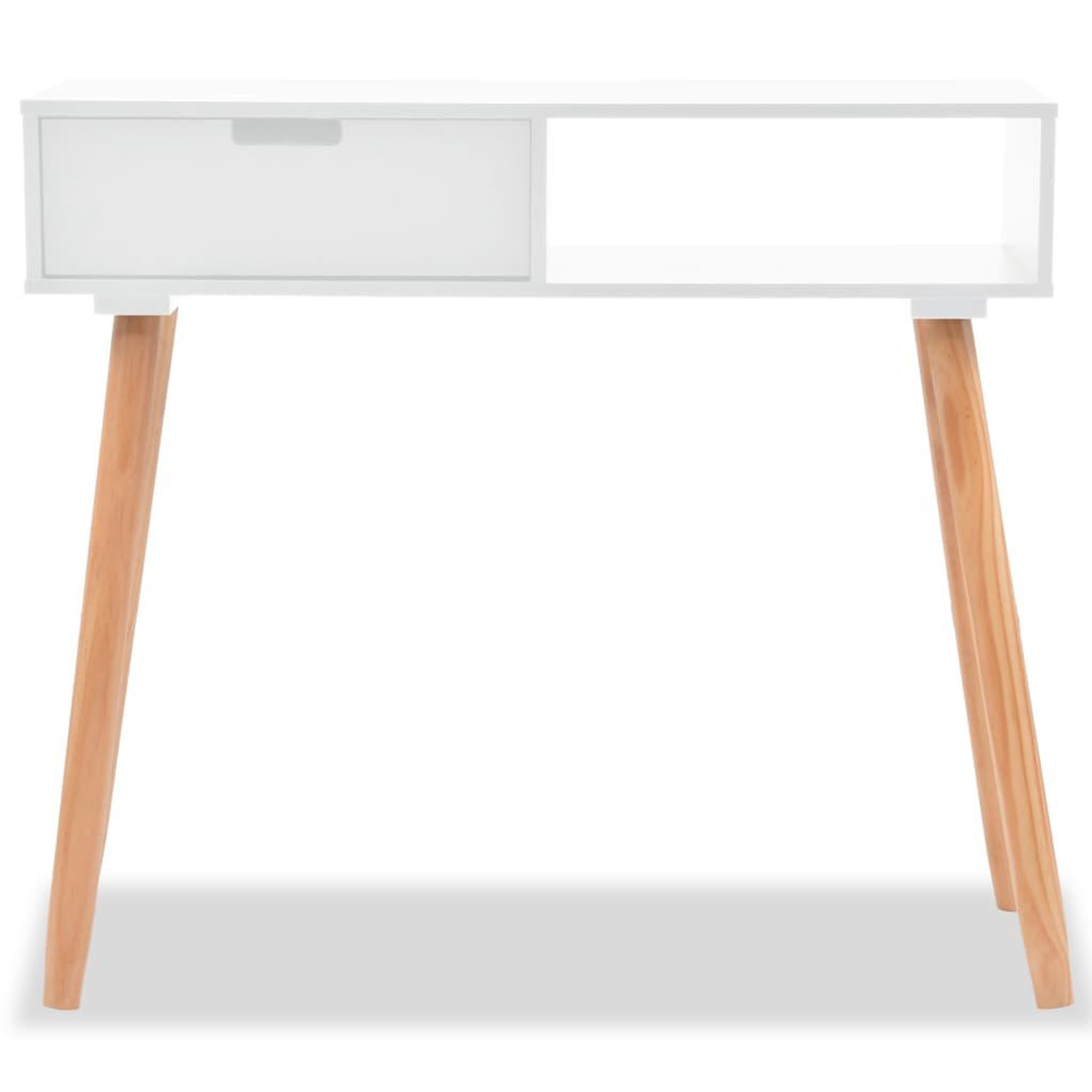 Voir la diapositive 3 : VIDAXL Table console Bois de pin massif 80 x 30 x 72 cm Blanc