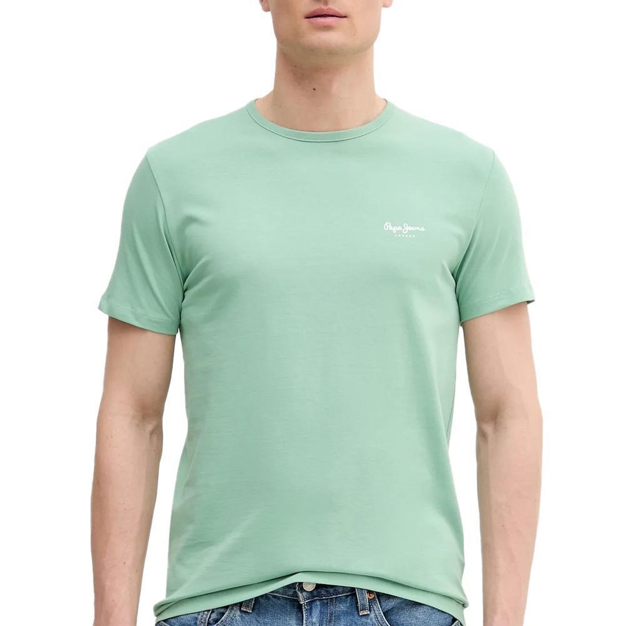 Pepe Jeans T-shirt Vert clair Homme Pepe Jeans Original Basic PM508212. Coloris disponibles : Vert