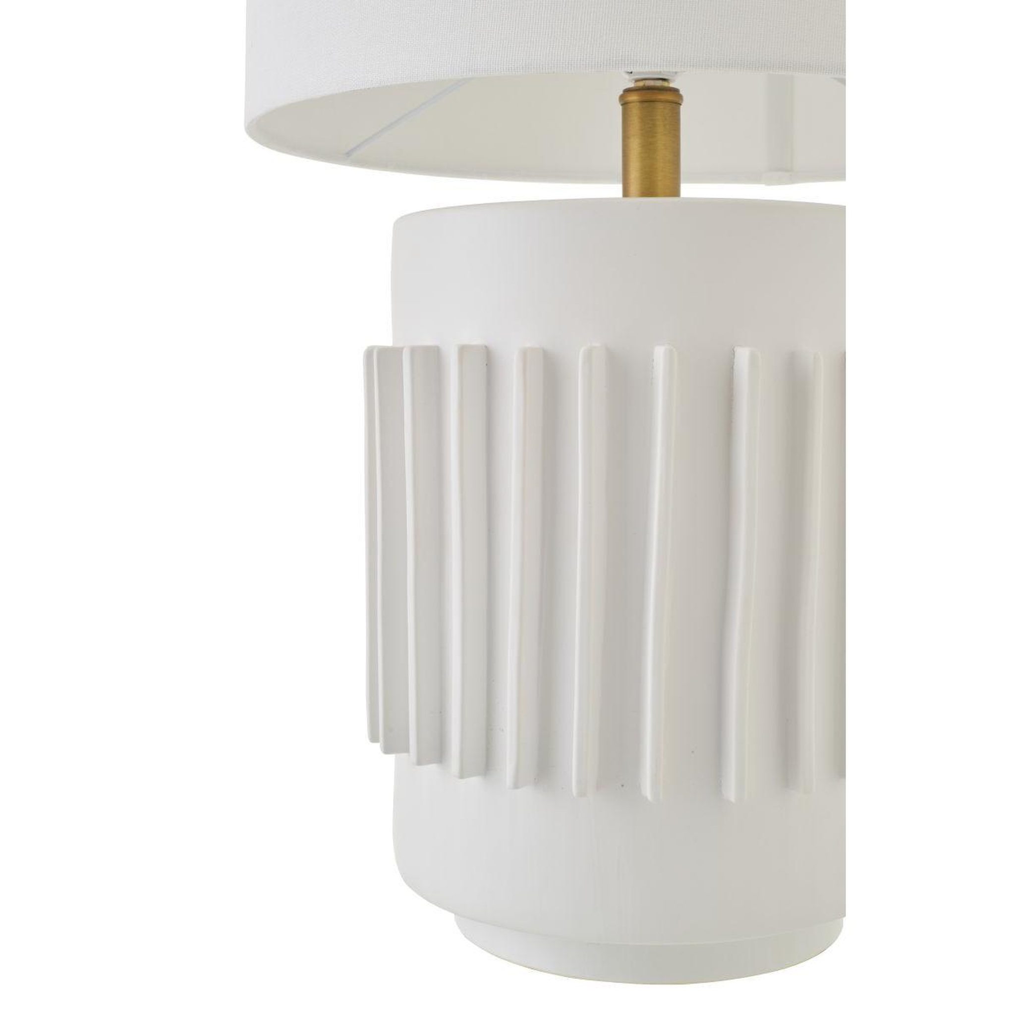 Voir la diapositive 2 : J-LINE Lampe à poser en céramique  latas  71cm blanc