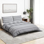 Voir la diapositive 1 : VIDAXL Ensemble de housse de couette Gris 140x200 cm Coton
