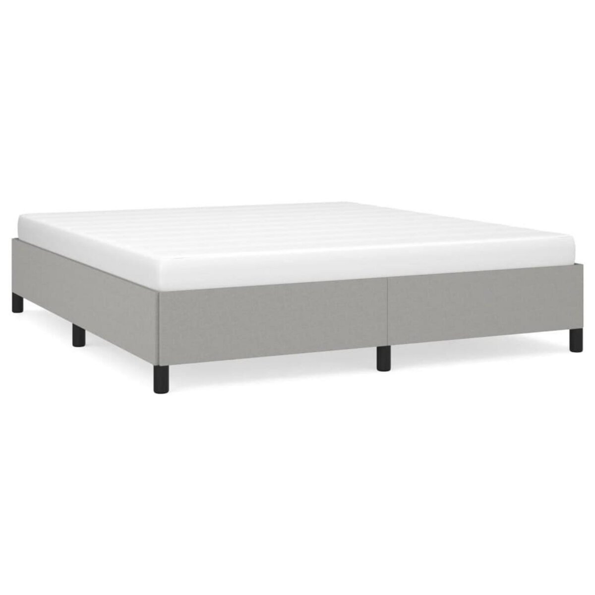 VIDAXL Cadre de lit sans matelas gris clair 180x200 cm tissu