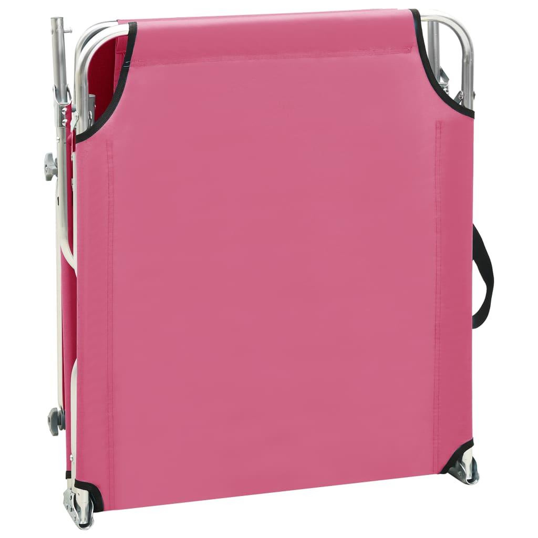 Voir la diapositive 6 : VIDAXL Chaise longue pliable avec auvent Rose Aluminium