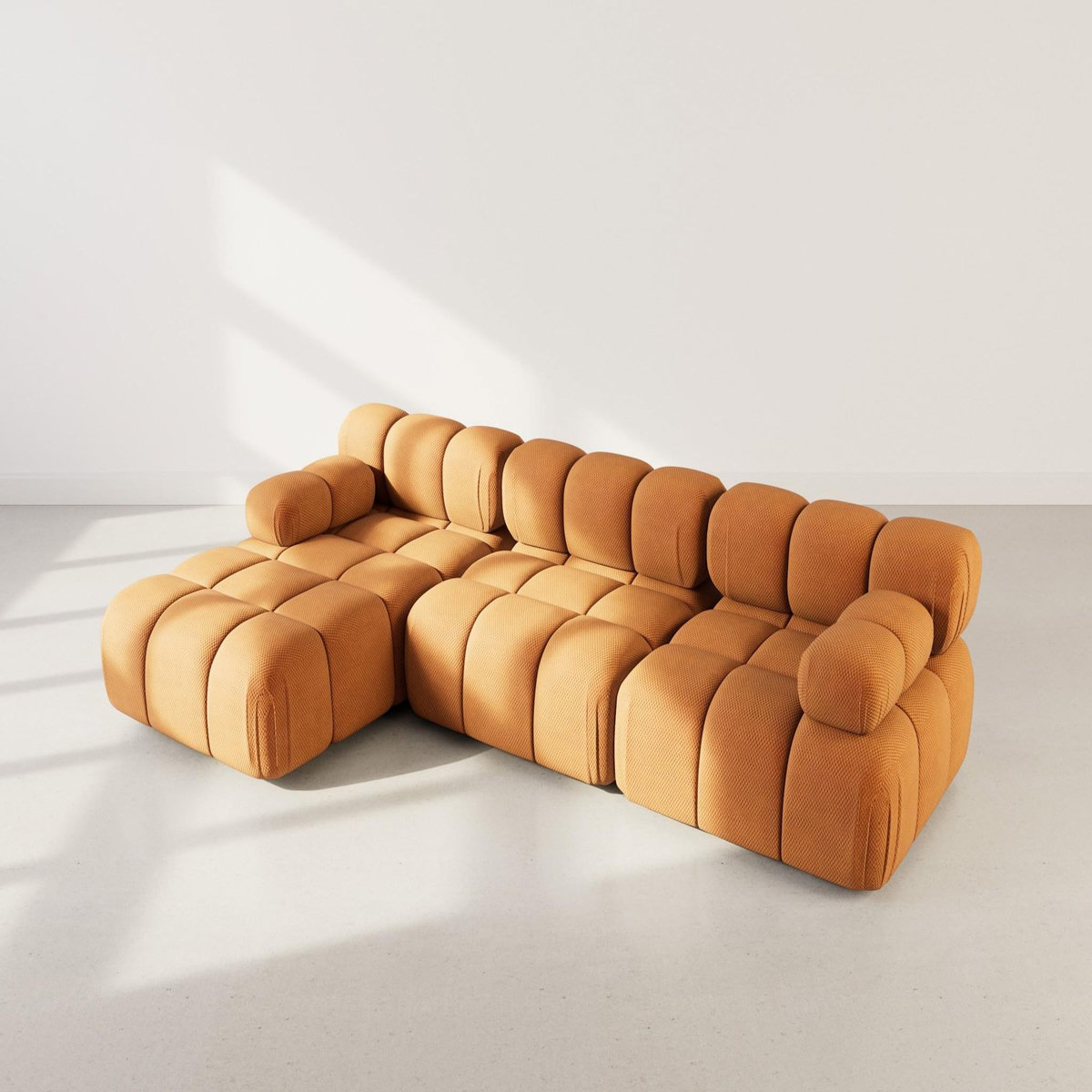 LISA DESIGN Ruby - canapé modulable d'angle gauche 4 places en velours texturé