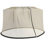 Voir la diapositive 1 : OUTSUNNY Moustiquaire cylindrique pour parasol 3 m diamètre avec fermeture éclair et lestage beige