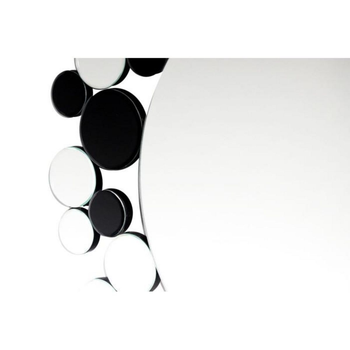 Paris Prix Miroir Mural Design  Bubble  80cm Argent & Noir
