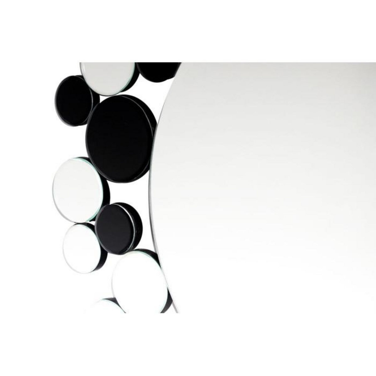 Paris Prix Miroir Mural Design  Bubble  80cm Argent & Noir
