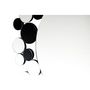 Voir la diapositive 2 : Paris Prix Miroir Mural Design  Bubble  80cm Argent & Noir