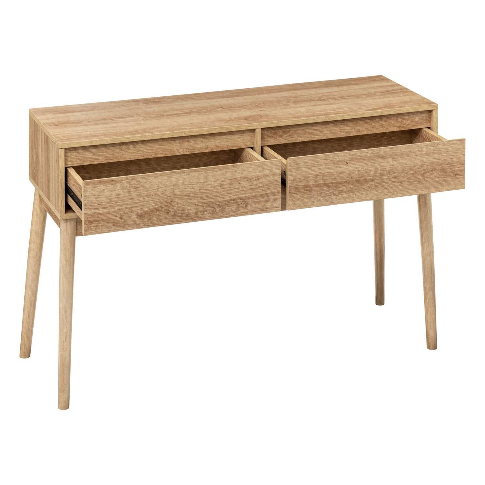 Voir la diapositive 4 : FIVE Console 2 tiroirs liam en bois - marron
