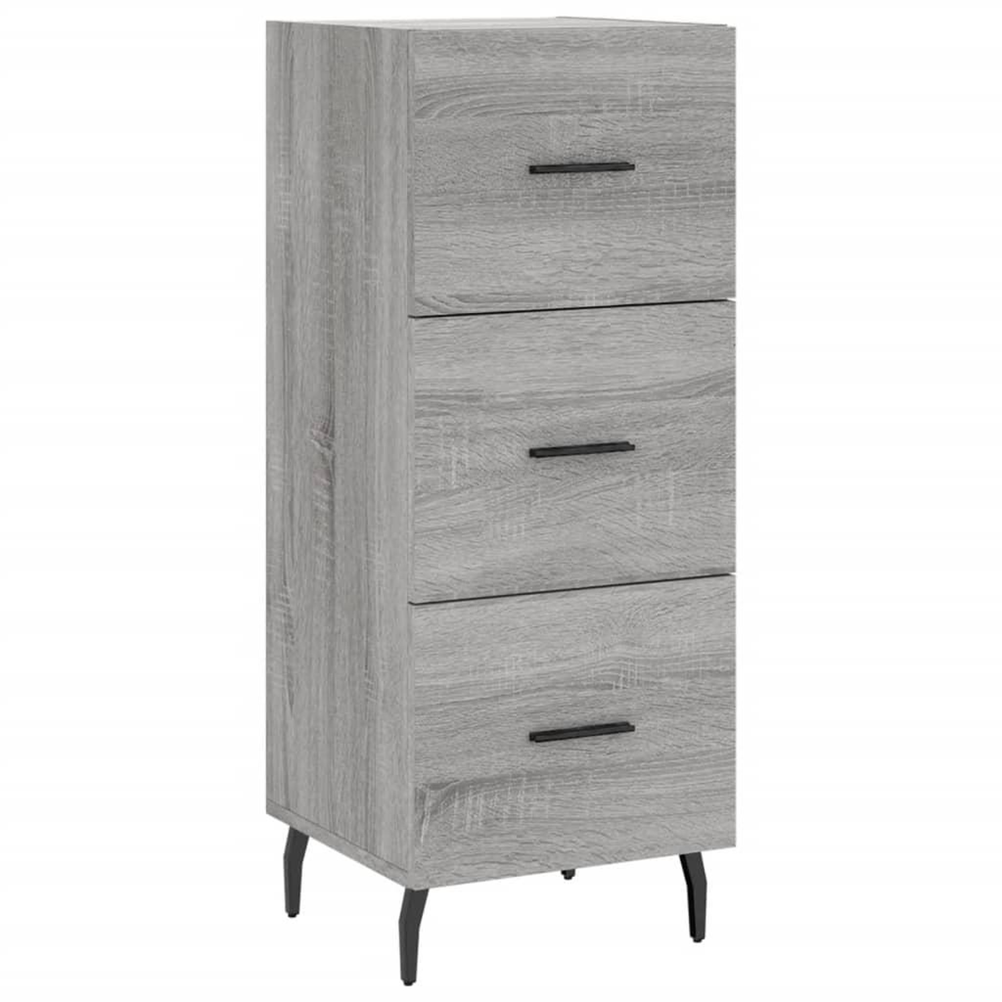 Voir la diapositive 5 : VIDAXL Buffet haut Sonoma gris 34,5x34x180 cm Bois d'ingenierie