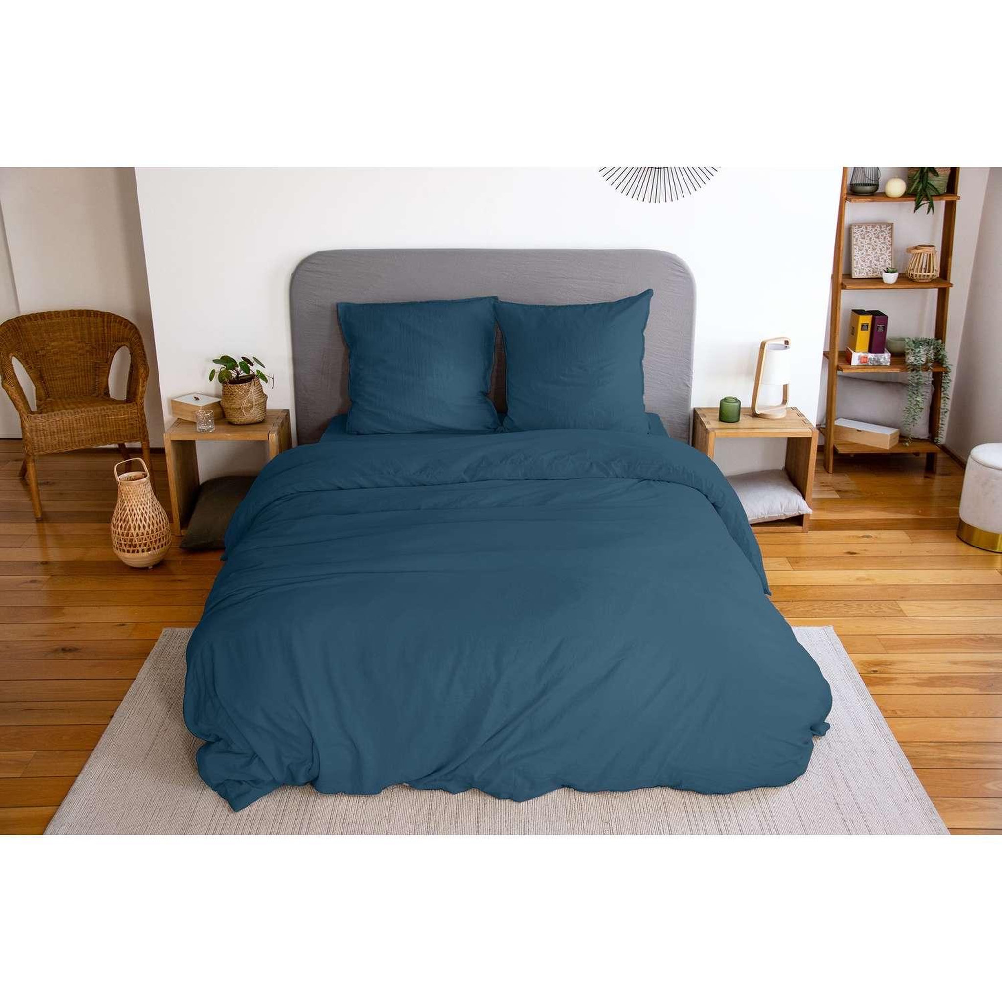 Voir la diapositive 2 : COTE DECO Parure de lit - 100% microfibre lavée
