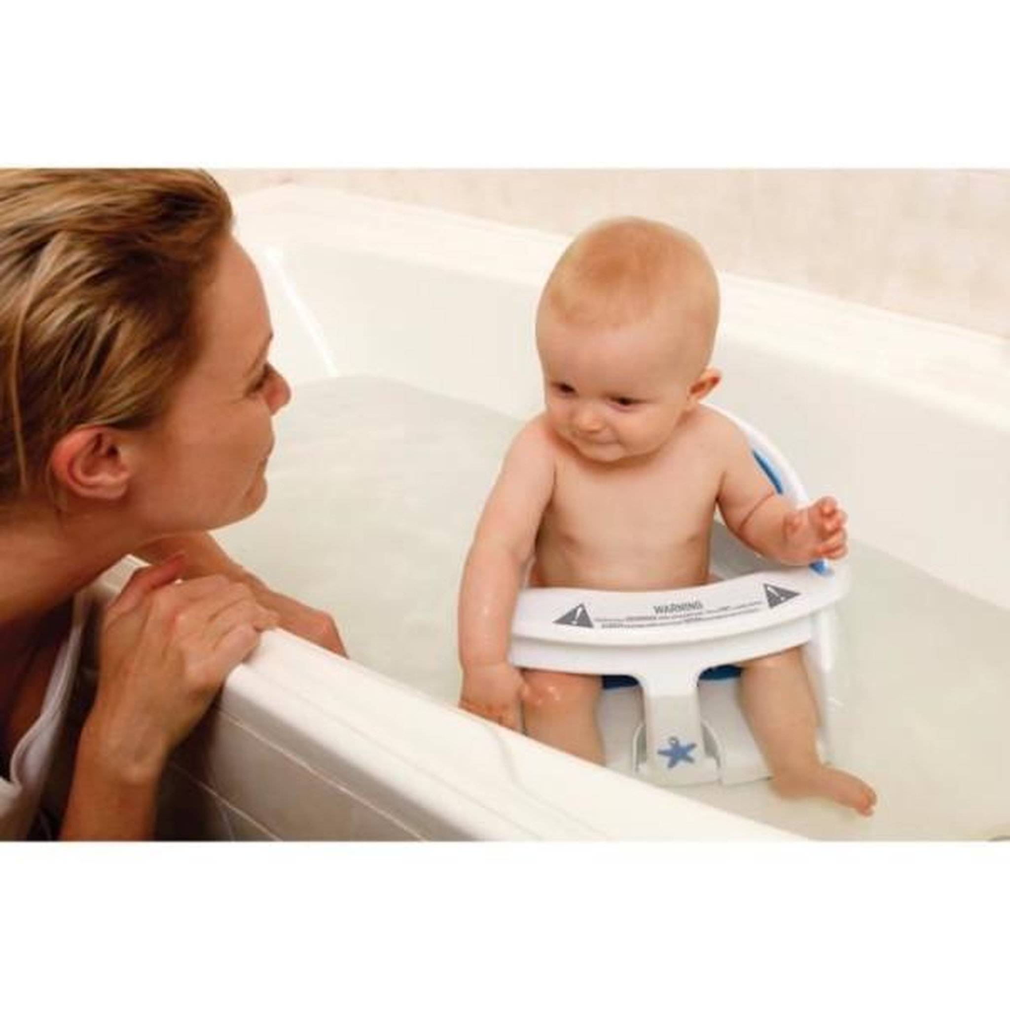 Voir la diapositive 2 : MARKET24 Transat - Anneau Siege de bain - DREAMBABY - Super confortable - Indicateur de détection de chaleur - 6 a 24 mois jusqu'a 13 kg - Blanc