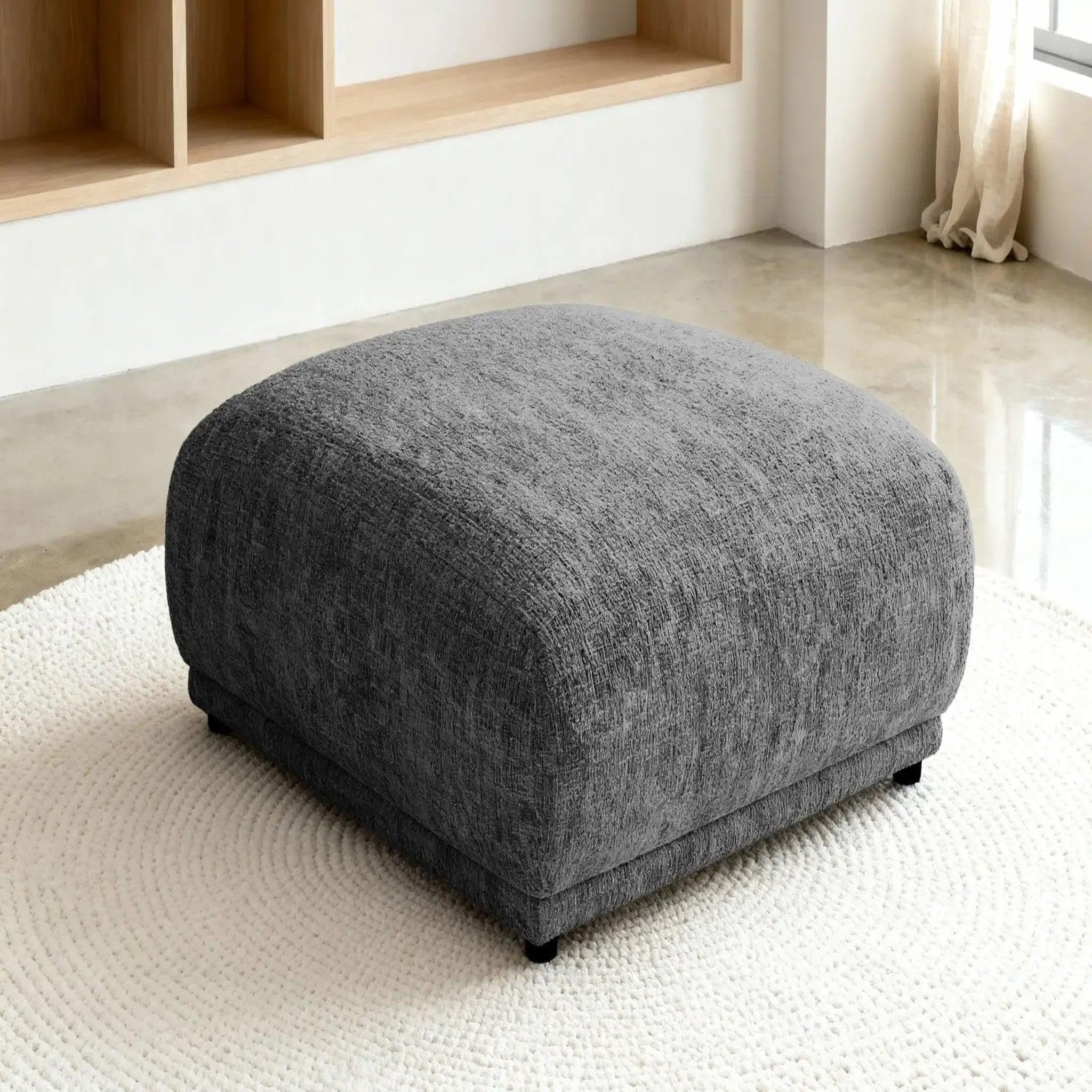 Voir la diapositive 5 : CASANOVA PARIS Rosalie - pouf tissu chenille