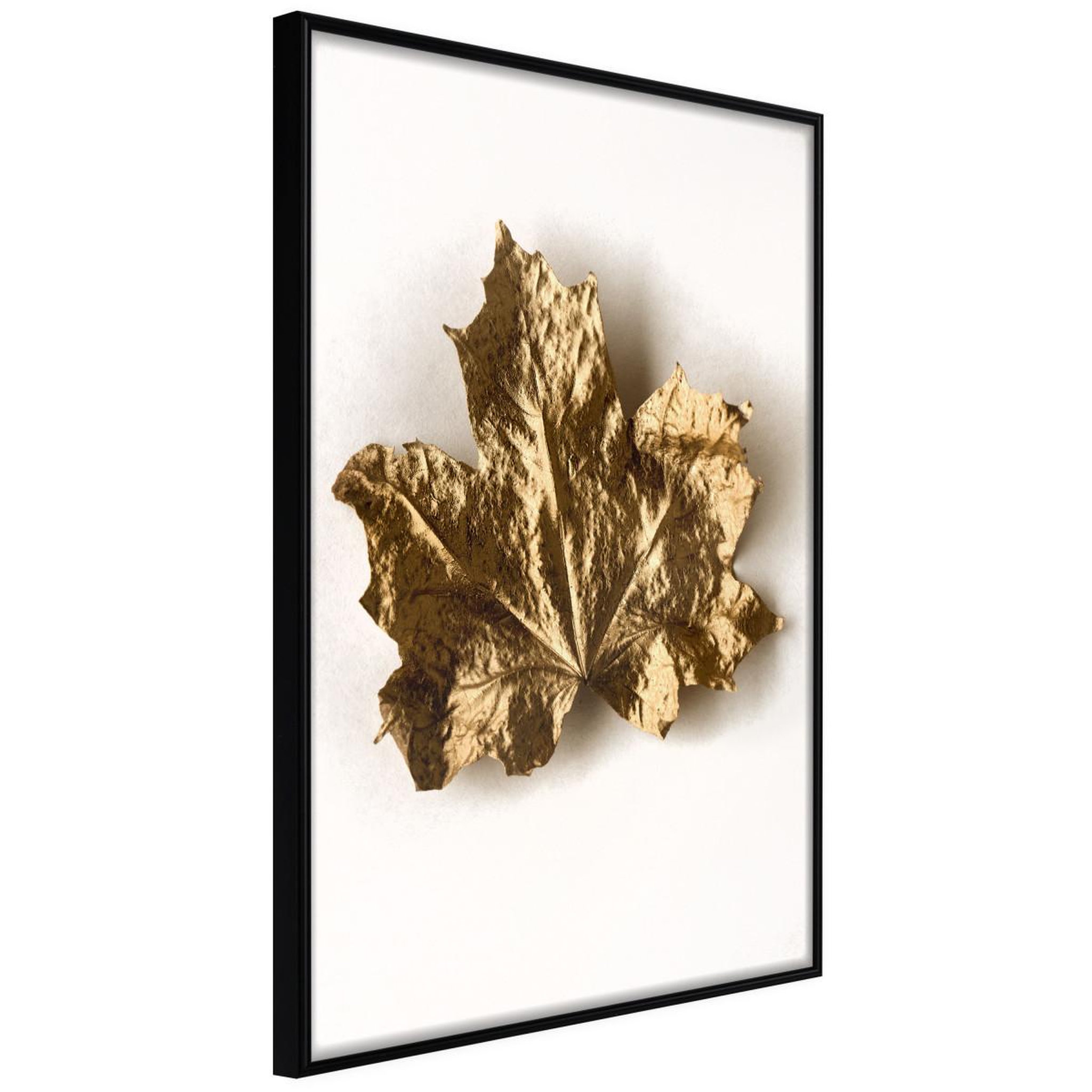Paris Prix Affiche murale encadrée  dried maple leaf. Coloris disponibles : Jaune, Noir