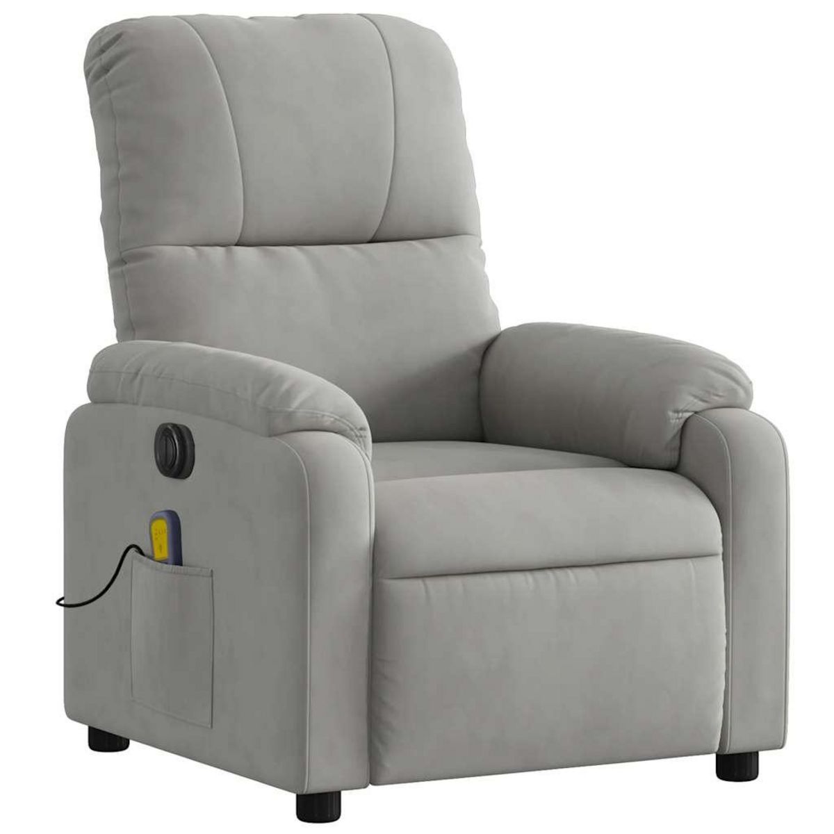 VIDAXL Fauteuil inclinable de massage electrique gris clair