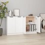 Voir la diapositive 1 : VIDAXL Buffets 2 pcs blanc 60x30x70 cm Bois d'ingenierie