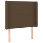 Voir la diapositive 3 : VIDAXL Tete de lit a LED Marron fonce 83x16x118/128 cm Tissu